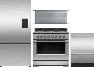 4 Piece Package Includes Refrigerator, Range, Hood And Dishwasher